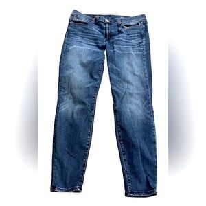 J. Crew Women’s Toothpick Jeans, Medium Wash Blue Denim, Size 32